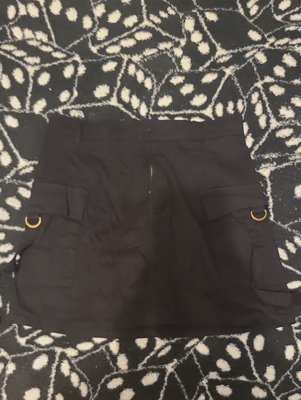 Black Cargo Skirt